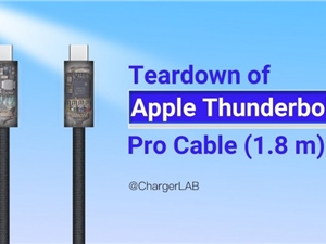 贵在哪?ChargerLAB分享苹果原装1.8米雷雳4 Pro连接线拆解视频