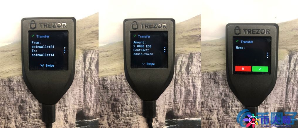Trezor Model T硬件钱包收发EOS使用教程