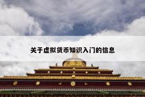 关于虚拟货币知识入门的信息1