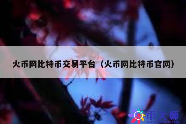 火币网比特币交易平台（火币网比特币官网） 第1张