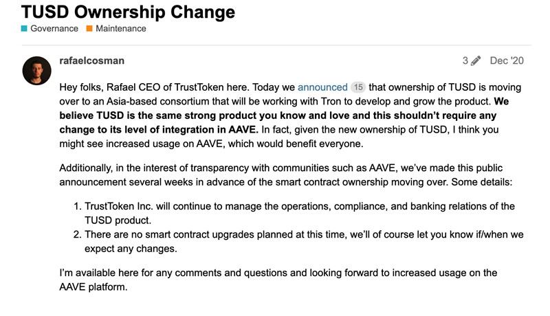 BUSD替代品币安地址铸造4999万枚TUSD稳定币TRU暴涨220%2