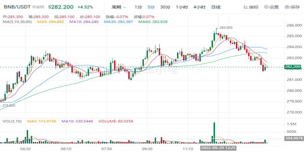 BIAN币现在多少钱一个 BNB最新趋势行情-第1张图片-欧意下载