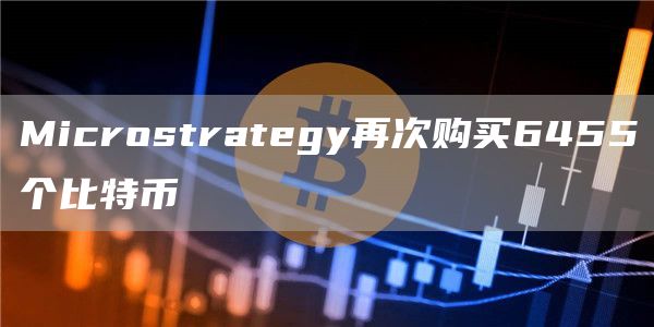 Microstrategy再次购买6455个比特币1