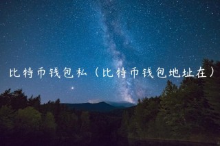 比特币钱包私（比特币钱包地址在）