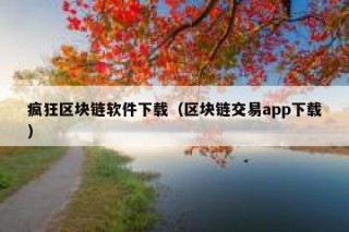 疯狂区块链软件下载（区块链交易app下载）