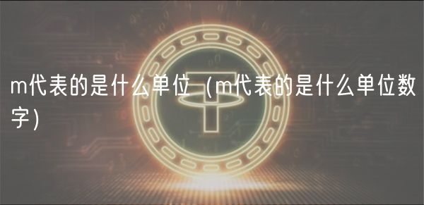 m代表的是什么单位（m代表的是什么单位数字）-第1张图片-欧意下载