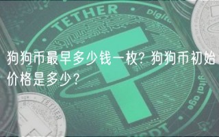 狗狗币最早多少钱一枚? 狗狗币初始价格是多少？