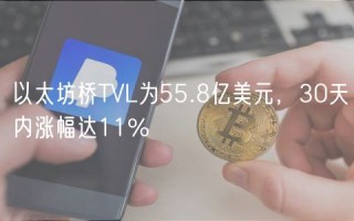 以太坊桥TVL为55.8亿美元，30天内涨幅达11%