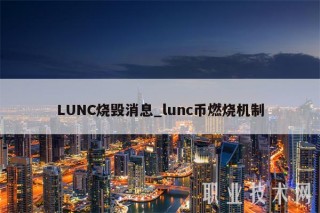 LUNC烧毁消息_lunc币燃烧机制