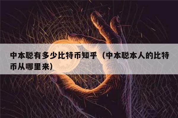 中本聪有多少比特币知乎（中本聪本人的比特币从哪里来）-第1张图片-欧意下载