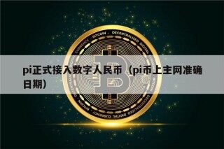 pi正式接入数字人民币（pi币上主网准确日期）