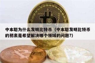 中本聪为什么发明比特币（中本聪发明比特币的初衷是希望解决哪个领域的问题?）