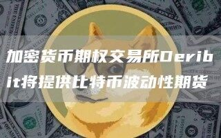 加密货币期权交易平台Dribit将提供比特币波动性期货