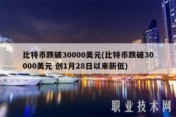 比特币跌破30000美元(比特币跌破30000美元 创1月28日以来新低)-第1张图片-欧意下载