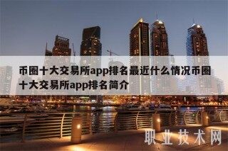 币圈十大交易平台app排名最近什么情况币圈十大交易平台app排名简介